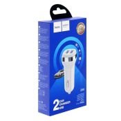 Автомобильное зарядное устройство Hoco Z40, 2 USB - 2.4 А, белый