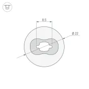 Архитектурный силиконовый профиль WPH-FLEX-D22-360deg-S8-5m WHITE 045847