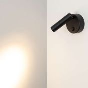 светильник  3W Белый теплый 029634 SP-BED-R90 220V бра  накладной черный