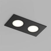 Встраиваемый светильник без лампы DENKIRS PORT DK3112-BK 2xGU5.3 черный прямоугольный IP65