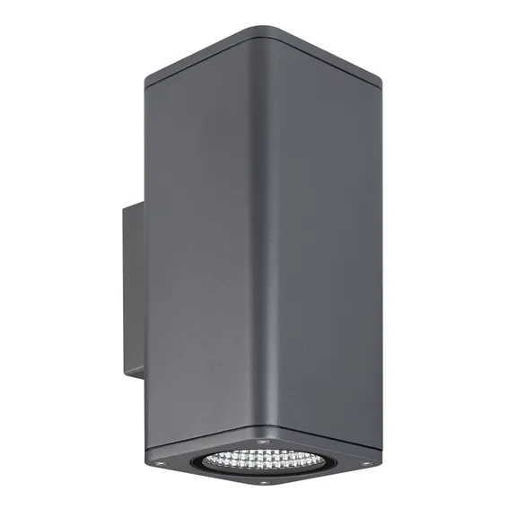 светильник  12W Белый дневной 046194 LGD-EVO-WALL-TWIN-S100x100-2x12W 44deg 220V IP54 прямоугольный накладной серый