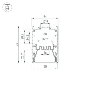алюминиевый профиль IP-LINE-5475-2000 ANOD 055136