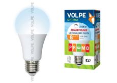 светодиодная лампа шар A60 Белый теплый 8W 10694 LED-A60-8W/WW/E27/FR/DIM/O Диммируемая Optima Volpe Уценка!!! светодиодная лампа шар A60 Белый теплый 8W 10694 LED-A60-8W/WW/E27/FR/DIM/O Диммируемая Optima Volpe Уценка!!!