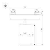 Трековый светильник  15W Белый-MIX ART-INBELT-SPOT-R56 051361 IP20 на шинопровод черный DALI