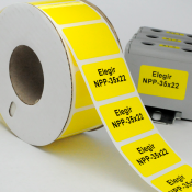 Наклейка прямоугольная NPP-35х22 Y для принтера RT200, RT230, желтый, 1400 шт. в упаковке
