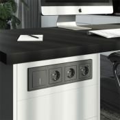 Выключатель встраиваемый одноклавишный с подсветкой WERKEL W1110164 графит матовый