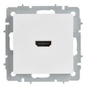 Розетка встраиваемая HDMI IEK BRITE BR-H10-K91 РHDMI-0-БрАБ арктический белый