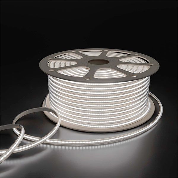 Светодиодная лента Белый COB 220V 11W/m 288Led/метр герм трубка 17-56 PRO 8мм IP65 50м