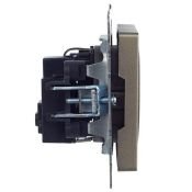 Штепсельная розетка встраиваемая IEK BRITE 16А BR-R14-16-K37 РС14-1-0-БрШ с з/к и шторками шампань