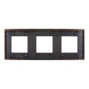 Рамка металлическая 3 поста IEK SKANDY SK-M32-M-K30 SK-F33Br шоколад