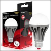светодиодная лампа шар  A60 Белый дневной  9W Supra SL-LED-A60-9W/4000/E27 2623 Уценка!!!
