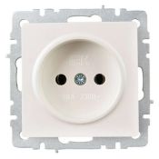 Штепсельная розетка встраиваемая IEK BRITE 10А BR-R10-10-K36 РС10-1-0-БрЖ без з/к и шторками жемчуг