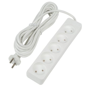 удлинитель без заземления Uniel UL-00009991 S-CU5-5 WHITE 5м Ultra