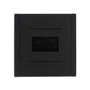 Розетка двойная RJ11+RJ45 IEK FORTE&PIANO кат.5E FP135 черный FP-KT20-O-1-K02