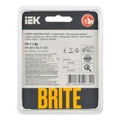 Рамка металлическая 1 пост IEK BRITE BR-M12-M-21-K37 РУ-1-1-Бр шампань RE AL