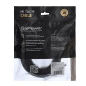 Кабель штекер HDMI- штекер HDMI GoPower V1.4 черный 5м