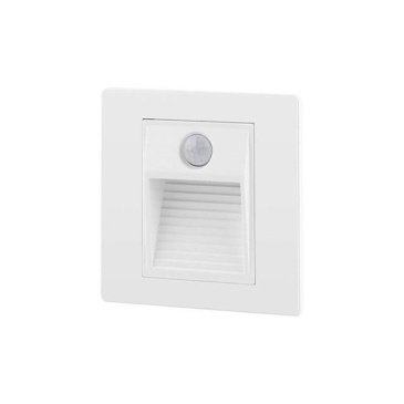 Встраиваемый светильник    1W Белый теплый DENKIRS SENSOR DK1020-WH 220V IP20 c датчиком движения квадратный белый