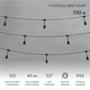 Гирлянда Belt-Light 2 жилы  шаг 40см патроны E27 (100м) IP65