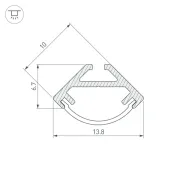 алюминиевый профиль SL-KANT-H10-2000 ANOD 049013