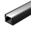 алюминиевый профиль KLUS PDS-S-2000 ANOD Black RAL9005 020895
