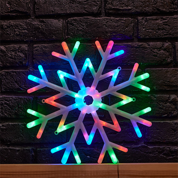 фигура светодиодная  3.6W RGB Снежинка UL-00007250 ULD-H4040-048-DTA RGB IP20 SNOWFLAKE