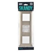 Рамка пластик 3 поста IEK SKANDY SK-M32-K37 SK-F03Sh шампань