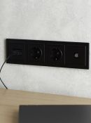 Рамка пластик 4 поста IEK BRITE BR-M42-K02 РУ-4-БрЧ черный