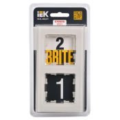 Рамка стеклянная 2 поста IEK BRITE BR-M22-G-K10 РУ-2-2-БрВа ванильный
