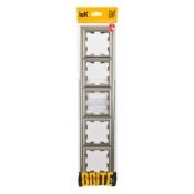 Рамка пластик 5 постов IEK BRITE BR-M52-K37 РУ-5-БрШ шампань