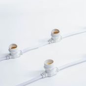 Гирлянда Belt-Light BC-WP-10M-40 2 жилы шаг 40см патроны E27 провод белый (10м) IP65