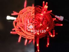 гирлянда НИТЬ Красный  RL-S10C-220V-RR/R,красный резиновый провод 10 м., соединяемая, 220V, 100 Led, IP65, статика