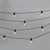 гирлянда  4.8W Белый теплый &quot;Лофт&quot; 331-355, провод черный, 10м, 220V, 20 Led, IP65