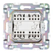 Выключатель встраиваемый двухклавишный проходной с подсветкой IEK SKANDY SK-V22-1-10-K50 SK-V10N металл никель