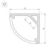алюминиевый профиль SL-KANT-H16-2000 WHITE 037117