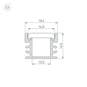 алюминиевый профиль ARH-FLOOR18-H15-3000 ANOD 045670