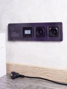 Рамка металлическая 4 поста IEK BRITE BR-M42-M-21-K02 РУ-4-1-Бр черный RE AL