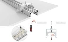 алюминиевый профиль S2-LUX с экраном S2-LINIA55-F-2500 ANOD+OPAL  021176