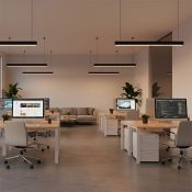 светильник  60W Белый UL-00013176 ULO-K10D 60W-5000K-L120-H BLACK 220V IP40 линейный подвесной черный