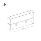 Магнитный трековый светильник 30W Белый теплый MAG-FLAT-FOLD-45-S1005 100deg  24V на магнитный шинопровод белый 027001