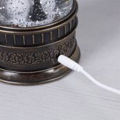 фигурка  светодиодная &quot;Фонарь со снеговиками&quot; 14х27 х14 см, пластик, USB, батарейки ААх3, свечение тёплое белое