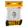 Штепсельная розетка встраиваемая IEK BRITE 16А BR-R14-16-K91-F РСР14-1-0-БрАБ с з/к и шторками в сборе арктический белый