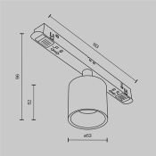 Трековый светильник   6W Белый теплый TR132-2-7W3K-BS Альфа/Alfa S Exility IP20 на магнитный шинопровод бронза
