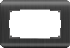 Рамка пластик для двойной розетки WERKEL Stark WL12-Frame-01-DBL графит