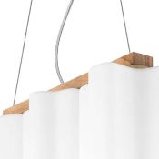 Люстра подвесная Lightstar без лампы 802135 NUBI LEGNO 3х40W E27 белый/светлое дерево