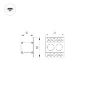 Встраиваемый светильник   5W Белый дневной  032228 MS-ORIENT-BUILT-TRIMLESS-TC-S38x67-5W 220V IP20 прямоугольный под шпаклевку белый с черной вставкой