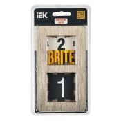 Рамка металлическая 2 поста IEK BRITE BR-M22-M-21-K37 РУ-2-1-Бр шампань RE AL