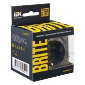 Штепсельная розетка встраиваемая IEK BRITE 16А BR-R14-16-U21-D21-K45 РЮш10-1-БрТБ с з/к и шторками с USB A+A 2,1А бронза