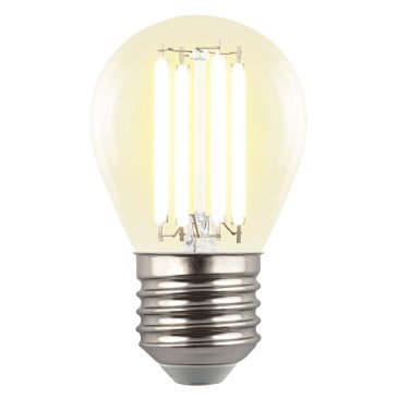 светодиодная лампа шар  G45 Белый теплый  4W UL-00011940 LED-G45-4W-3000K-E27-CL GLY01TR Яркая A++