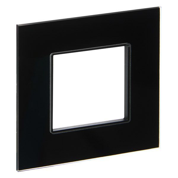 Рамка стеклянная 1 пост IEK SKANDY SK-M12-G-K02 SK-F21Bl черный