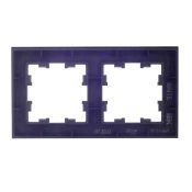 Рамка металлическая 2 поста IEK BRITE BR-M22-M-K02 РУ-2-1-БрЧ черный